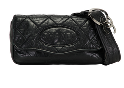 Vintage Logo Messenger Bag, Leather, Black, 10604455(2005/06), AC, 1*